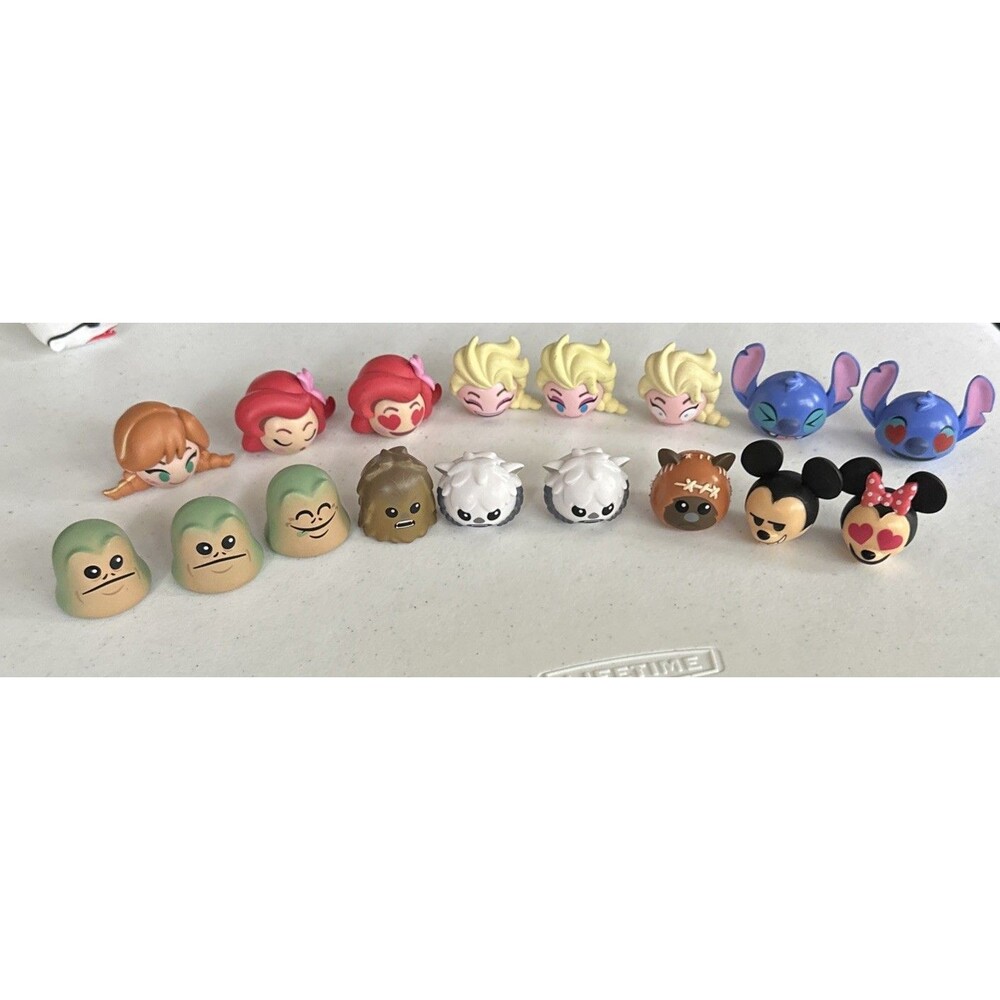 Tsum Tsum Vinyl Lot of 17 Disney Lucasfilm Star Wars Mickey Mini Stitch Frozen
